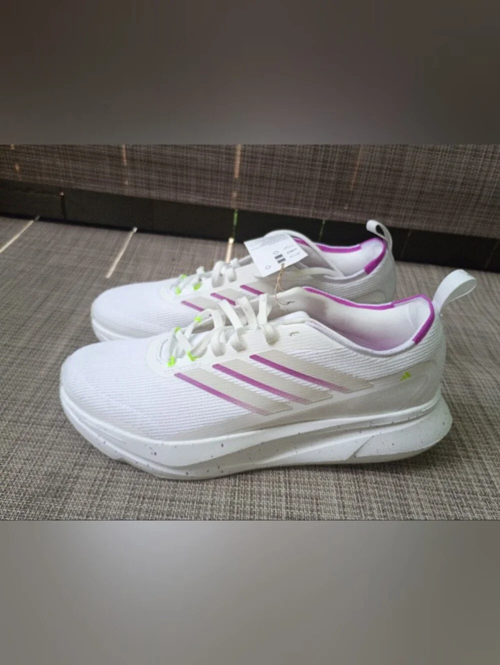 Adidas White Athletic Sneakers with Pink Accents - Women's Running Shoes